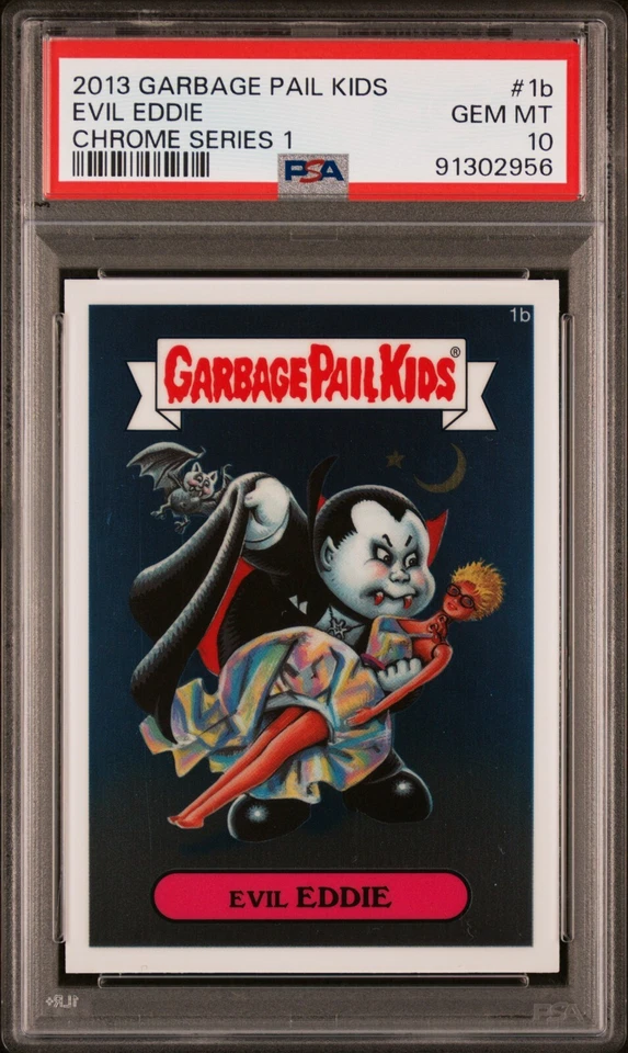 2013 Topps Garbage Pail Kids Chrome Series 1 CS1 EVIL EDDIE 1b PSA 10 GEM MINT - Image 1 of 2