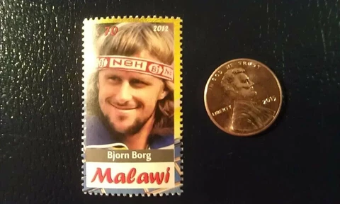 Bjorn Borg USA Malawi USTA Tennis 2012 Perforated Stamp WOW Cover