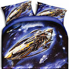 Double bed bedding STARSHIP UNIVERSE Photo 3D Two Pillowcases Cosmos Bed Linen