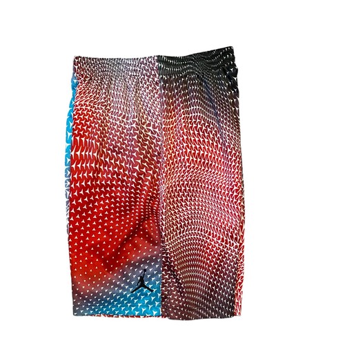NIKE Pantaloncini da Volo Uomo Stampati 642244 010 Rosso Multi Taglia XL