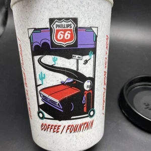 Taza de viaje Phillips 66 taza gris mota con tapa negra 22 OZ EE. UU. - Imagen 1 de 11