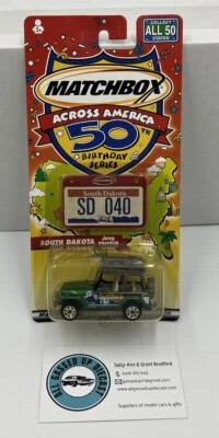 1:64 MATCHBOX   ACROSS AMERICA 50th BIRTHDAY SERIES SOUTH DAKOTA JEEP WRANGLER - Image 1 of 4
