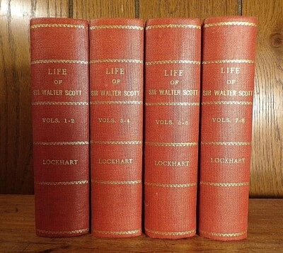 J.G. Lockhart ~ Memoirs of the Life of Sir Walter Scott ~ 8 Vols in 4 ~ 1861 - Image 1 of 4