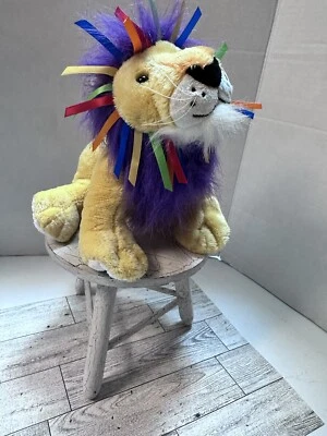 Ganz WEBKINZ Ribbon Lion HM487 Stuffed Animal Plush No Code 8” - Image 1 of 4
