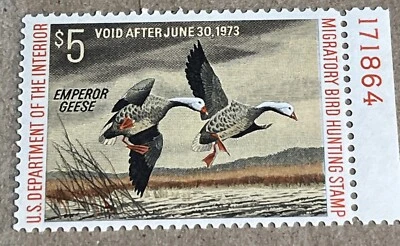 Art Cook, RW 39, Federal Stamp,.1972, Mint Stamp, Full Gum, Very Good Condition - Image 1 of 4