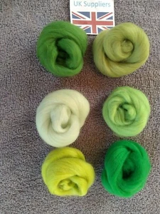 Wool crafts Needle wet/felting 30g 6 x pack (Merino/Lincoln) Corriedale wool - Picture 1 of 3