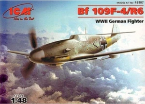 1/48 Messerschmitt Bf-109 F4/R6 WWII deutscher Kämpfer ICM 48107 Kunststoff Modellbausatz - Bild 1 von 15