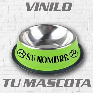 Pegatina Vinilo - Nombre Mascota- huella mascota - perro- gato- Sticker - Imagen 1 de 4