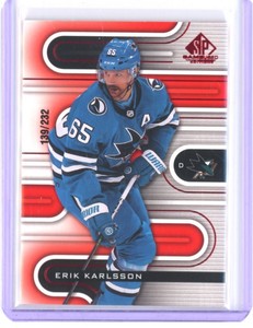 2022-23 ERIK KARLSSON UPPER DECK SP GAME USED #79 RED #ED 139/232!!