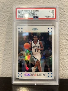 Micheal Conley 2007-08 Topps Chrome RC White Refractor 31/99 PSA 7 ๐ - Picture 1 of 5