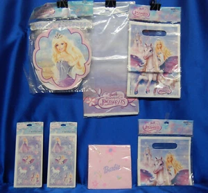 Barbie Magic of Pegasus # 7 Banner Tablecover Treat Loot bags Napkins Stickers - Picture 1 of 5