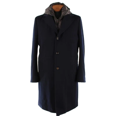 Kired Kiton NWT Palo Wool Jacket w Removable Hood & Bib Size 52 (L US) In Blue - Image 1 of 4