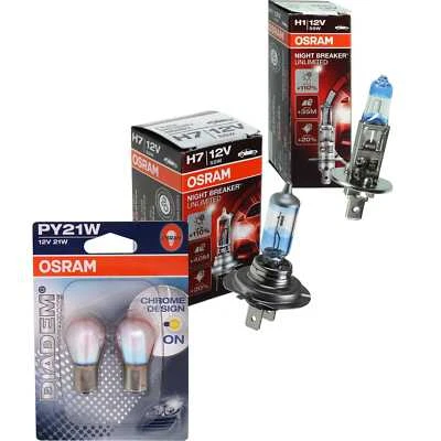 OSRAM NIGHT BREAKER UNLIMITED H7 H1 110% Diadem Chrome PY21W Glühbirne Lampe - Bild 1 von 4