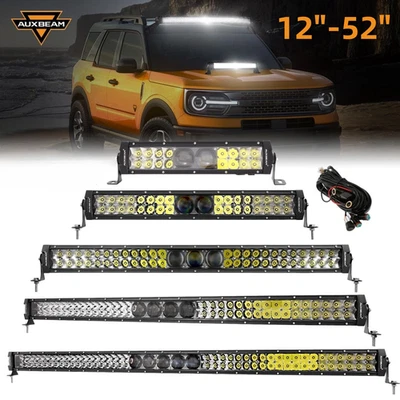AUXBEAM 12" - 52" LED Work Light Bar Spot Flood Fog Driving Lights For 2024 Ford Foto 1 de 4