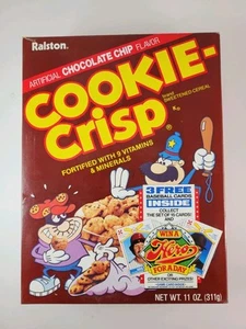 Vintage 1987 Cookie Crisp Cereal Box (Empty) With Baseball Card Promotion - Picture 1 of 9