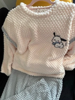 Damen  Fleece Pyjama Set kuschelig weich & warm langarm XL NEU - Bild 1 von 4