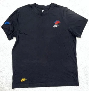 The Nike Tee Club Essentials Men’s Large Black Multi Embroidered Logo Casual - Picture 1 of 13