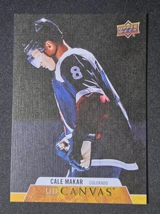 20-21 Upper Deck Cale Makar 2nd Year UD Canvas 🚨🚨🚨 Colorado Avalanche  - Foto 1 di 2