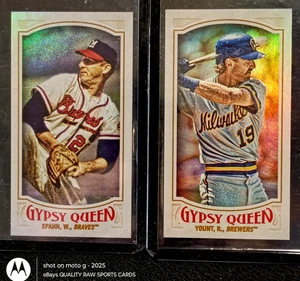 2016 Topps Gypsy Queen Warren Spahn & Robin Yount FOLIE MINI SPs **NEUWERTIG**QRSC** - Bild 1 von 10