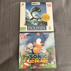 Lot of 3 Jack In The Box SEALED PC Games - Sonic 3D Blast Knuckles Ecco Dolphin - Picture 1 of 2