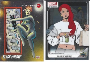 Vedova Nera - Carte 1992 Impel & 2023 Platinum, Marvel [QUASI NUOVE QUASI NUOVE +] AVENGERS - Foto 1 di 2