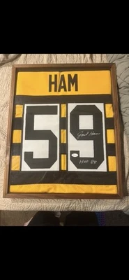 Jack Ham Signed Pittsburgh Steelers Bumble Bee Jersey Inscrd "HOF 88" (JSA COA) - Image 1 of 3