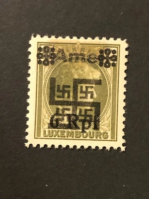 Germany WWII propaganda fantasy overprint  (BELGIUM/AMEL)  ? Rpf.  MH #c25 - Image 1 of 2