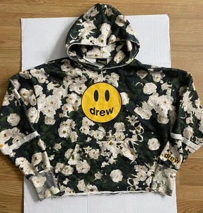 Drew House Felpa con Cappuccio Bieber Maglione Floreale Smiley Uomo Medium - Foto 1 di 9