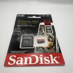 Carte mémoire microSD Sandisk 512 Go Extreme Pro classe 10 V30 avec adaptateur - Photo 1 sur 4