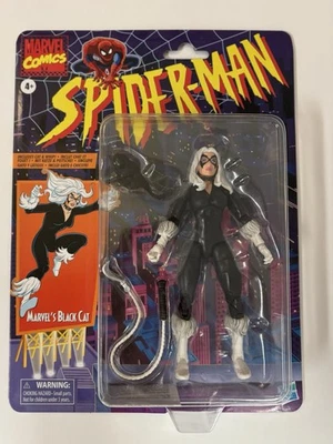 Marvel Legends Black Cat Action Figure Retro Carded Series, Spider-Man 2020 MOC - Image 1 of 2