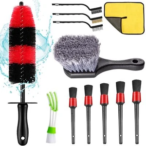 12Pcs Car Wheel & Tire Brush Kit,Including 17inch Long Wheel Brush,Short Hand... - Picture 1 of 7