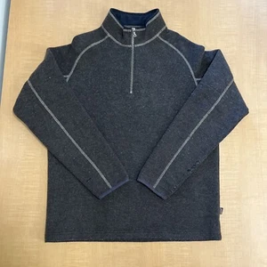 Kuhl Brown 1/4 Quarter Zip Mens MD ThermoKore Sweater Jacket Pullover Mock Neck - Picture 1 of 11