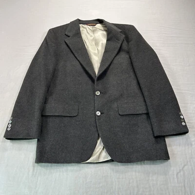 VINTAGE Nordstrom Blazer Mens 42R Gray 100% Cashmere Made In USA Coat Jacket - Image 1 of 4