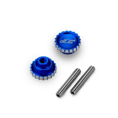 JConcepts 4-40 Future Thumb Nut with Set Screw, 2pc, Blue, 5240-1 - Image 1 of 2
