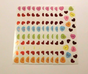 Mrs. Grossman's Lot of 10 Strips ~Candy Hearts Reflections~ 2013 Stickers - Picture 1 of 1