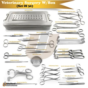 Vet Basics Veterinär Chirurgische Instrumente Kit Tierärzte Chirurgie Pack Setup - Bild 1 von 23