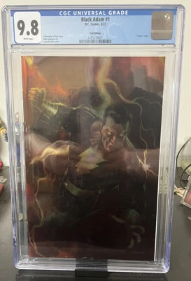 Black Adam #1 1:100 Foil Variant Cover (8/22) Lucio Parillo CGC 9.8 White Pages - Image 1 of 2