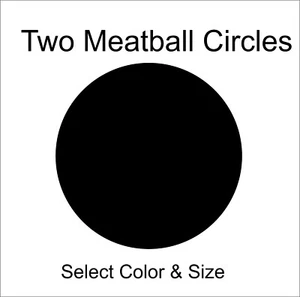Race Decals Plain Meatball Circle - Select Size & Color - Solid Circle No Number - Picture 1 of 2