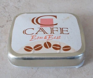 Vintage candy tin box CAFE antique sweet France container Bon & Best vtg old - Picture 1 of 7