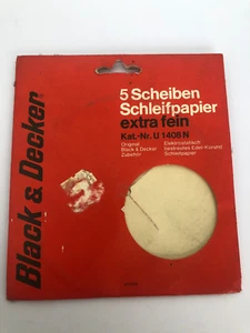 Black & Decker 5x Schleifscheiben Schleifpapier U1408N 180 extra fein Ø12,7cm - Bild 1 von 2