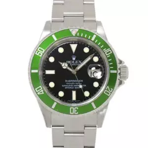 ROLEX Submariner Date 16610LV Serial Z quadrante lunetta verde da uomo 90243757 - Foto 1 di 7