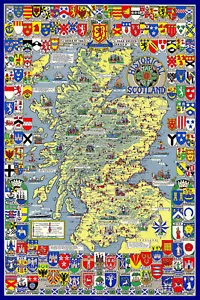 Mapa Histórico De Escocia Puzzle De 1000 Piezas 690mm x 480mm - Imagen 1 de 1