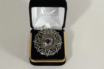 Лагос икра 18K золото и 925 Wanderlust аметист и перидот кластер кольцо! Новый с Ярлыками! WOW - Изображение 1 из 4