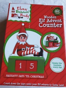 Elves Behaving Badly - Wooden Elf Advent Counter - Picture 1 of 1