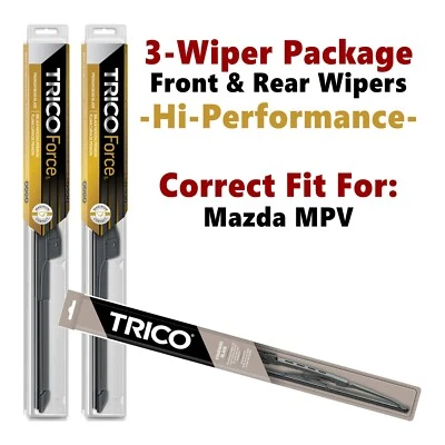 Wipers 3-pk Hi-Performance fits 1993-1994 Mazda MPV- 25210/200/30160 Foto 1 de 4