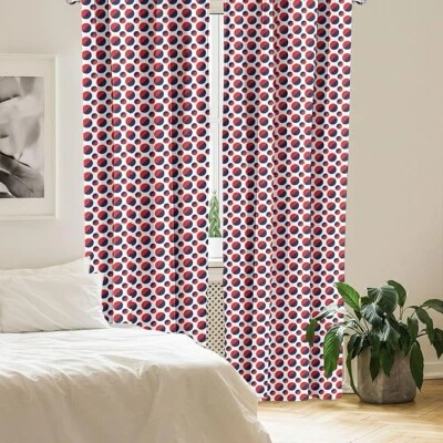 NEW- Ambesonne Geometric Window Curtains 2-Panel Set Rod Pocket (Pair 28" x 95") - Image 1 of 4