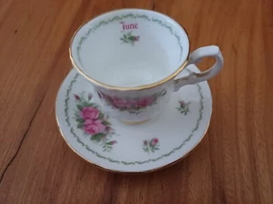 Vintage Queen's China June Sweet Pea Tea Porcelain Cup & Saucer - Picture 1 of 7
