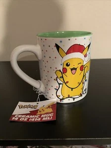 Mug Pokemon 14 Oz. Santa Pikachu Christmas Large Ceramic Licensed 2021 NEW  - Picture 1 of 5