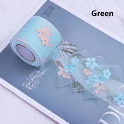 Rollo de tul con estampado floral de 25 yardas cinta de malla de encaje tela artesanal lazo decoración de bodas Foto 1 de 4