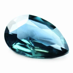 Certified Natural Unheated Teal Sapphire 0.67ct VS Clarity Madagascar Pear 7x4mm - Picture 1 of 2
